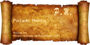 Palade Menta névjegykártya